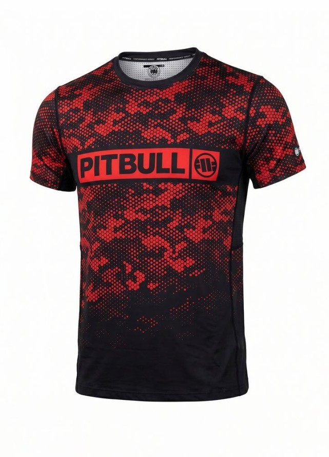 Męska Koszulka Mesh PITBULL techniczna sportowa HEX CAMO HILLTOP
