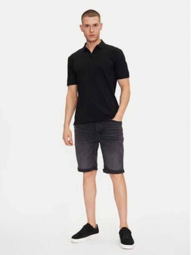 HUGO Szorty jeansowe 50539932 Czarny Slim Fit