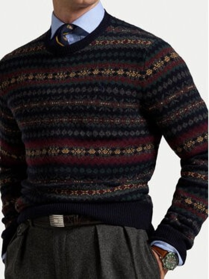 Polo Ralph Lauren Sweter 710981615001 Granatowy Regular Fit