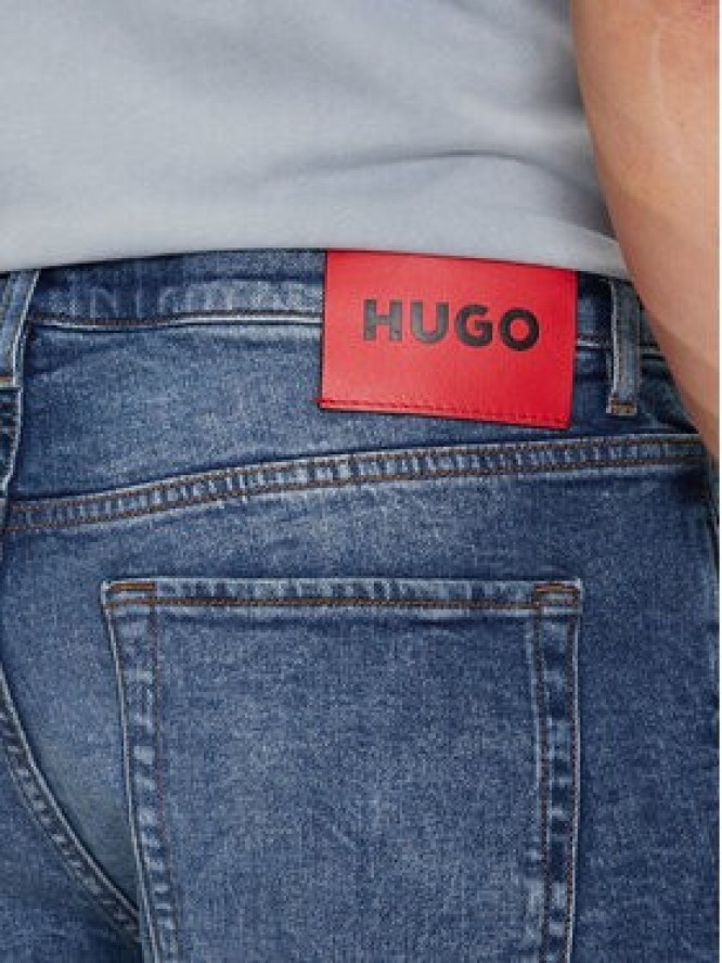 HUGO Szorty jeansowe 50537719 Niebieski Slim Fit