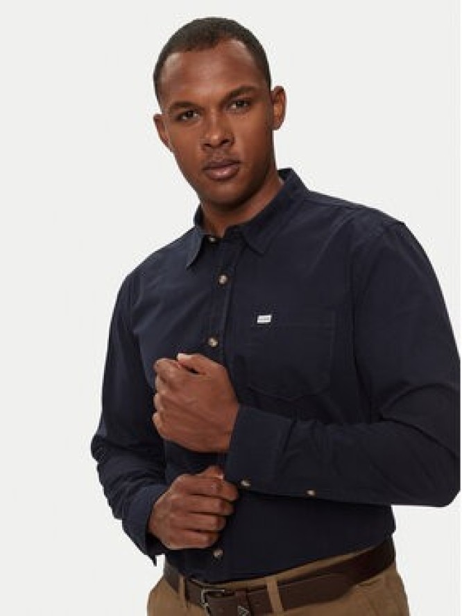 Guess Jeans Koszula M4YH35 WGCF1 Granatowy Slim Fit