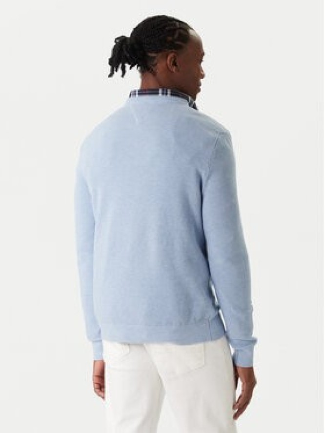 Tommy Hilfiger Sweter Essential MW0MW36347 Błękitny Regular Fit