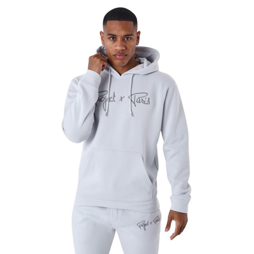 Bluza z kapturem z haftowanym logo Project X Paris
