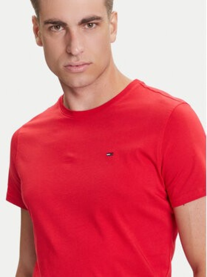 Tommy Jeans T-Shirt DM0DM04411 Czerwony Slim Fit