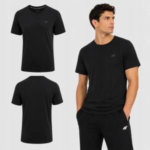 T-SHIRT MĘSKI 4F KOSZULKA BAWEŁNIANA SPORTOWA SLIM