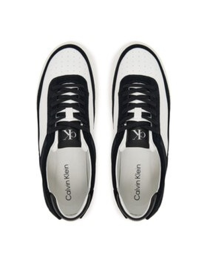 Calvin Klein Sneakersy Basket Cupsole Laceup Lth-Su YM0YM01354 Czarny