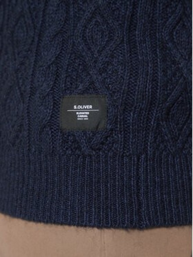 s.Oliver Sweter 2152201 Granatowy Regular Fit