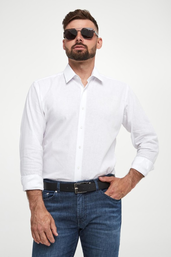 Koszula męska lniana KARL LAGERFELD