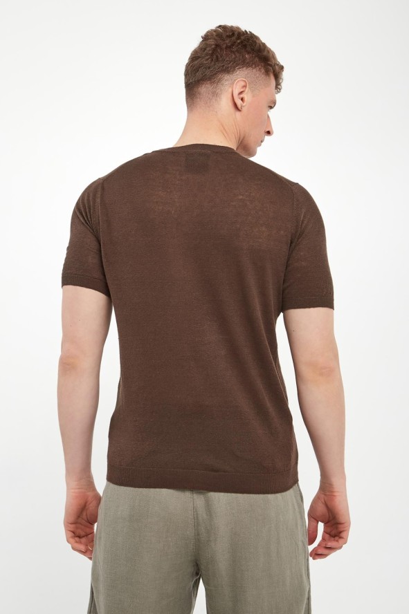 T-shirt męski lniany AERONAUTICA MILITARE
