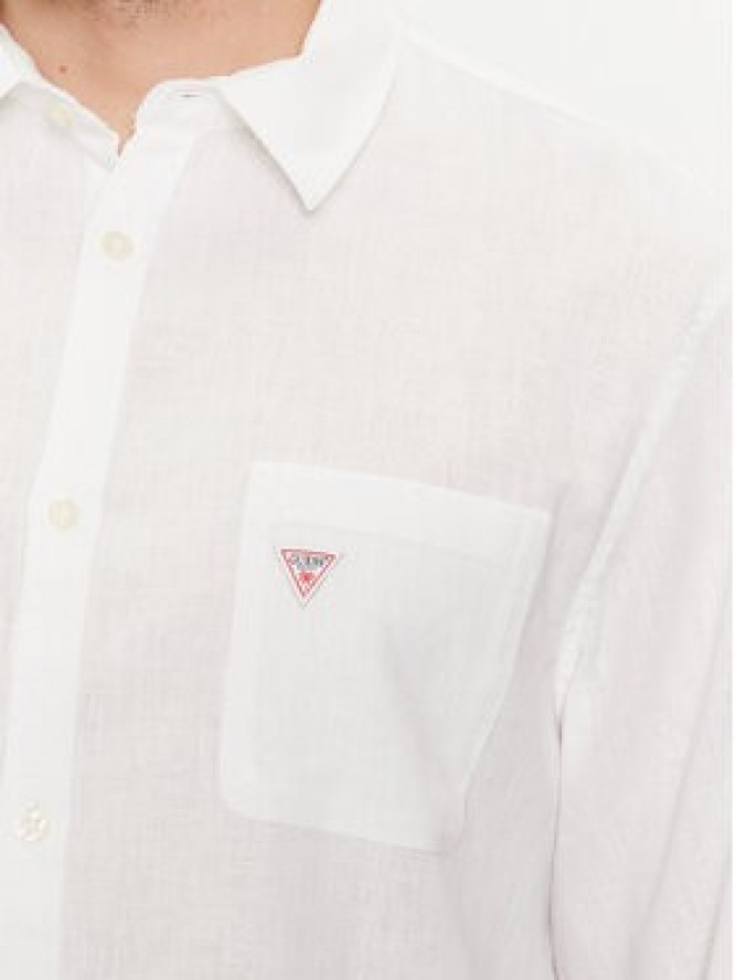 Guess Koszula F4GH00 WG3L0 Biały Regular Fit