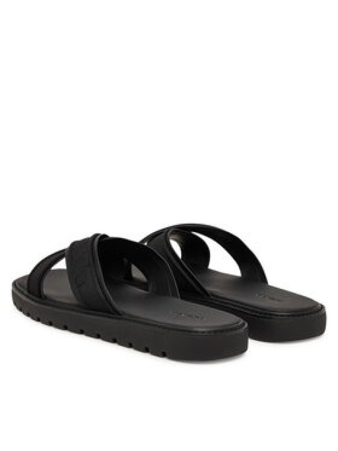 Calvin Klein Klapki Sq Molded Sandal Xcross Wb HM0HM02101 Czarny