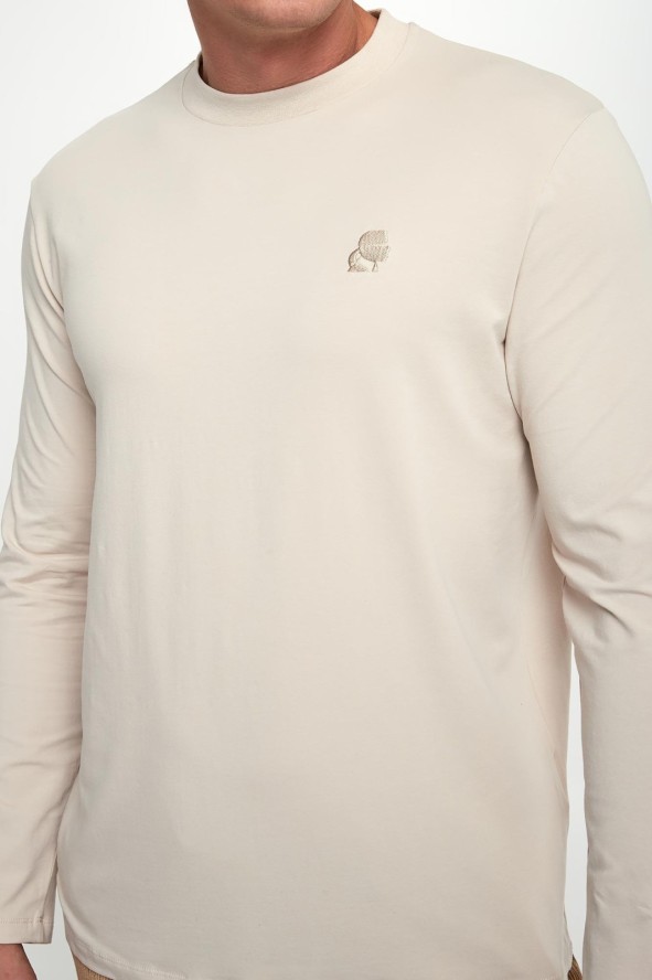 Longsleeve męski z logo KARL LAGERFELD