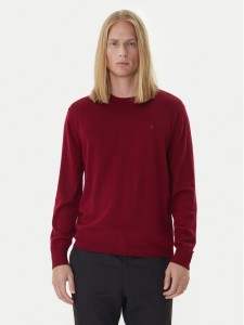 Calvin Klein Sweter LV04LB305G Czerwony Regular Fit