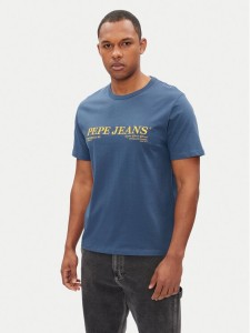 Pepe Jeans T-Shirt Dylan PM509728 Niebieski Regular Fit