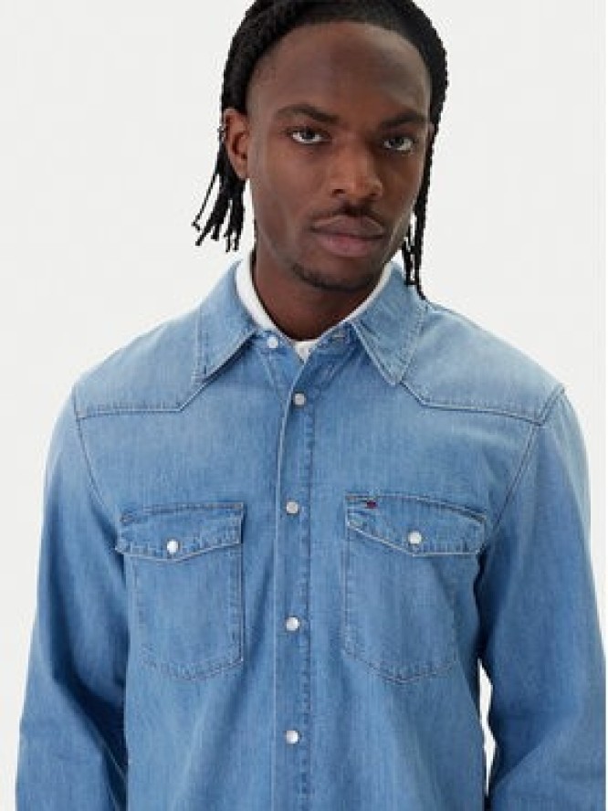 Tommy Jeans Koszula jeansowa Western DM0DM23029 Niebieski Regular Fit