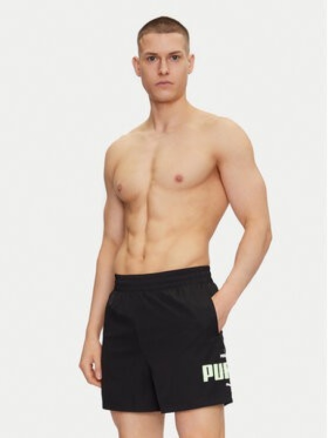 Puma Szorty sportowe Ess Logo Lab 684672 Czarny Regular Fit