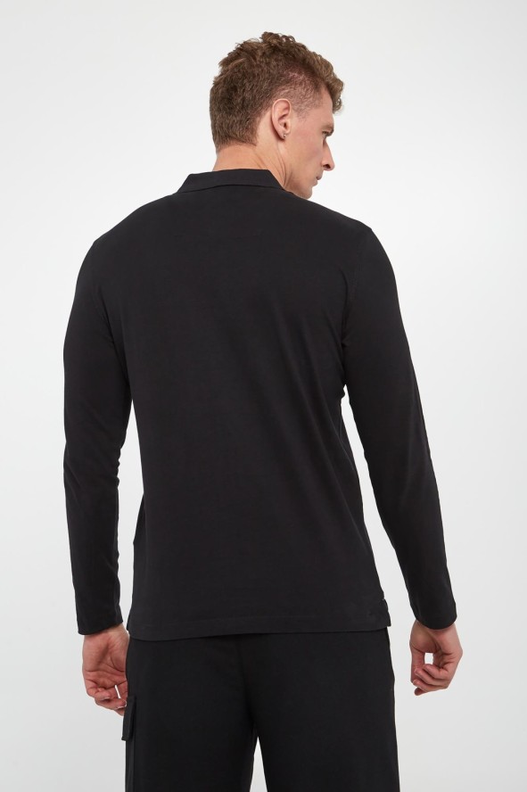 Polo męskie z długim rękawem AERONAUTICA MILITARE