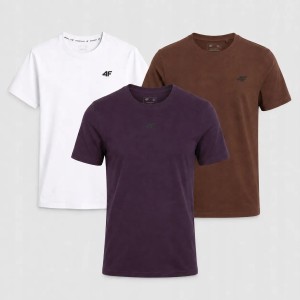 KOMPLET KOSZULEK MĘSKICH 4F ZESTAW T-SHIRT 3PAK