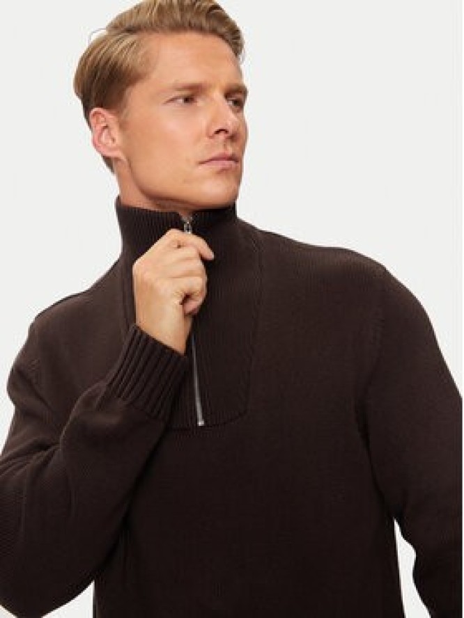 Jack & Jones Sweter Frederiksberg 12262055 Brązowy Loose Fit