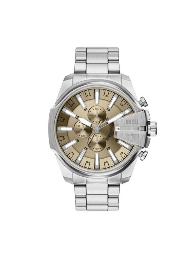 Diesel Zegarek Mega Chief Slim DZ4702 Srebrny