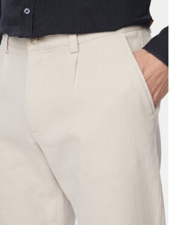 BOSS Chinosy 50559158 Beżowy jasny Tapered Fit