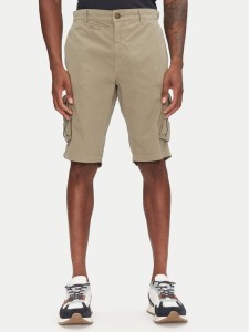 Aeronautica Militare Szorty materiałowe 251BE066CT1122 Khaki Regular Fit