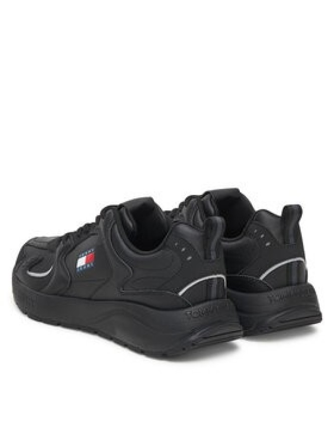 Tommy Jeans Sneakersy Tjm Runner Leather EM0EM01621 Czarny