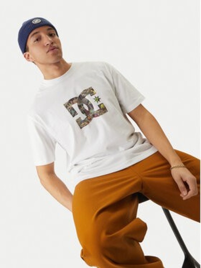 DC Shoes T-Shirt Star Filled EDYZT04348 Biały Regular Fit