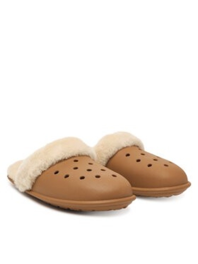 Crocs Kapcie Classic Fuzz Scuff 212143 Brązowy