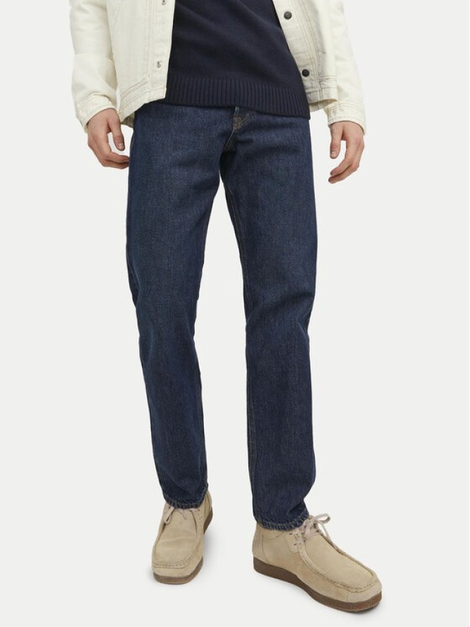 Jack & Jones Jeansy Chris 12237276 Granatowy Relaxed Fit