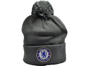 Czapka z pomponem Chelsea Londyn szara - licencjonowana