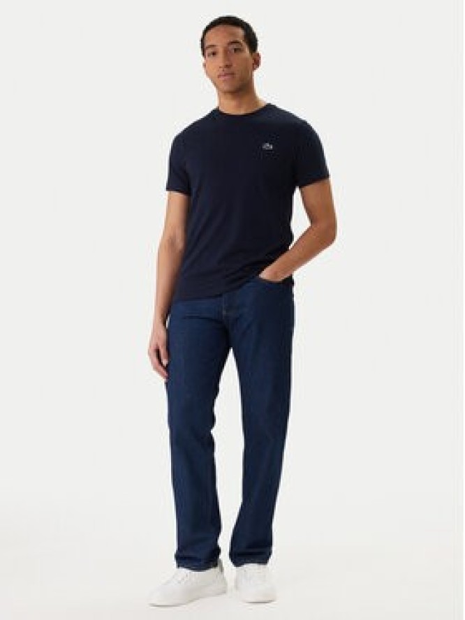 Lacoste T-Shirt TH0003 Granatowy Regular Fit