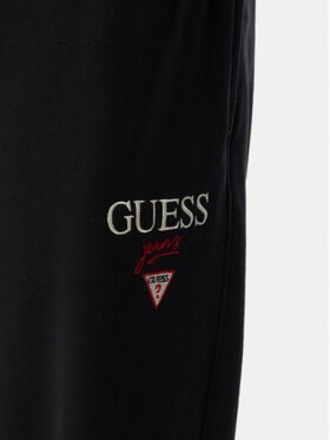 Guess Jeans Spodnie dresowe M6YB15 K4842 Czarny Regular Fit