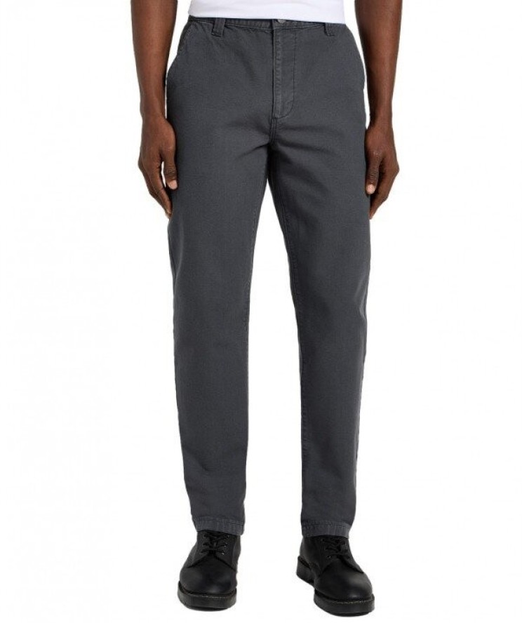 LEE MĘSKIE SPODNIE MATERIAŁOWE RELAXED WORKWEAR CHINO DARK MUTE GRAY 112355785 L78K008531