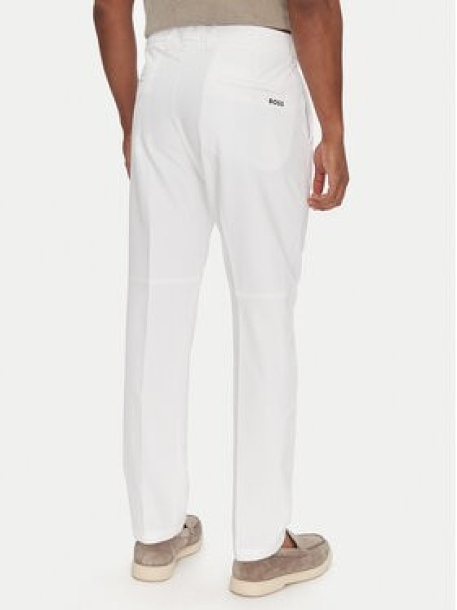 BOSS Spodnie materiałowe T_Commuter-Slim 50534303 Biały Slim Fit