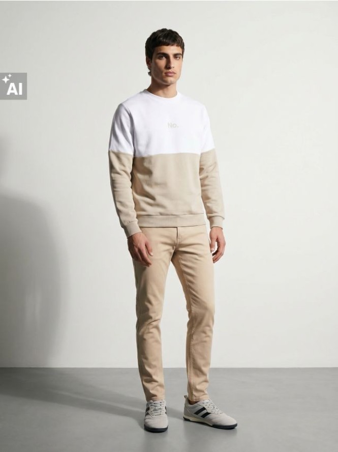 Bawełniane jeansy slim fit - zielony