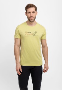 Limonkowy t-shirt z printem T-TOURING