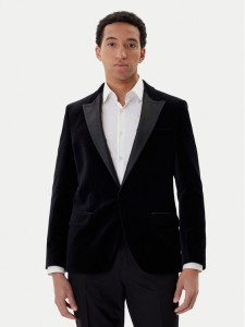 HUGO Marynarka Henry254E1X 50549032 Czarny Slim Fit