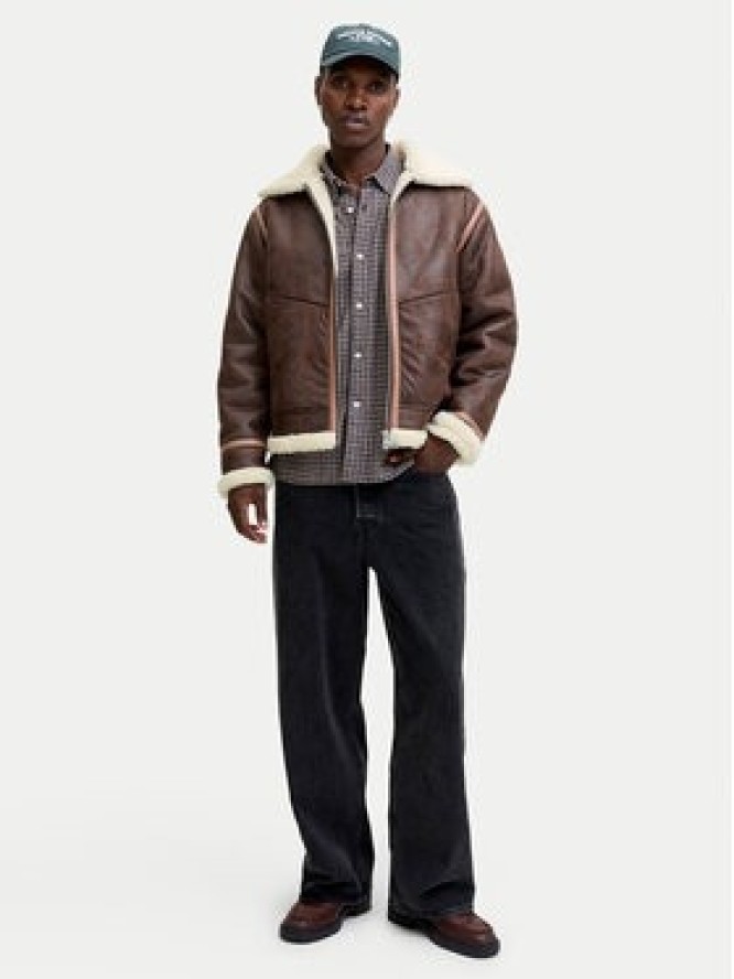 Jack & Jones Kurtka z imitacji skóry Liverpool 12282948 Brązowy Regular Fit