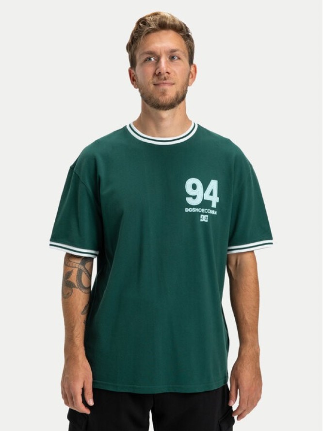 DC Shoes T-Shirt Skateball Jersey EDYKT03542 Zielony Regular Fit