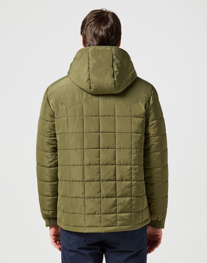 WRANGLER MESKA KURTKA TRANSITIONAL PUFFER IVY GREEN 112357207 W4E2016396