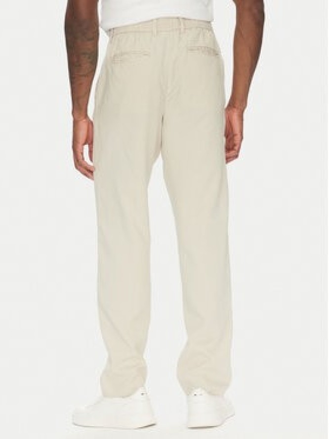 Lindbergh Spodnie materiałowe 30-008031 Beżowy Relaxed Fit