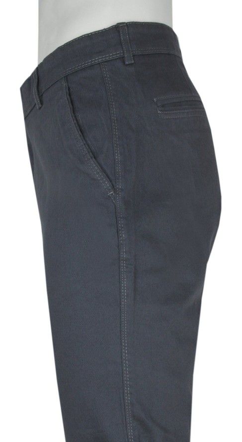 Męskie Spodnie Chinos marki Rigon – Bawełna z Elastanem – Slim Fit - Grafitowe