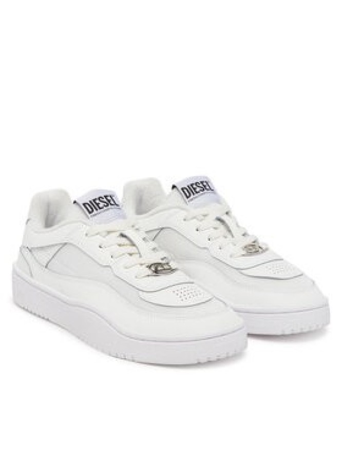 Diesel Sneakersy S-Oval Skate Low Y03511P8123 T1002 Biały