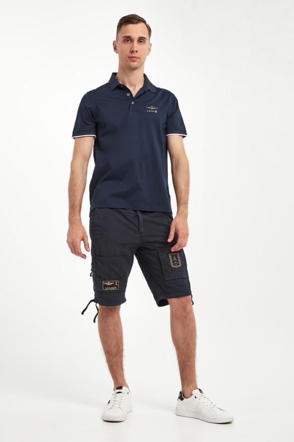 Polo męskie z haftem AERONAUTICA MILITARE