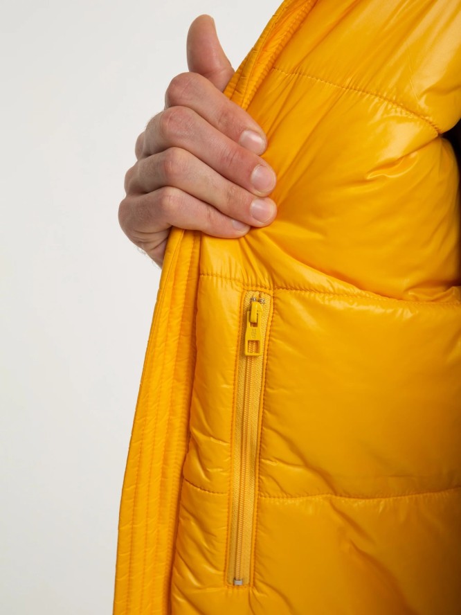 Kurtka męska z wypełnieniem żółta Jazlynn 201