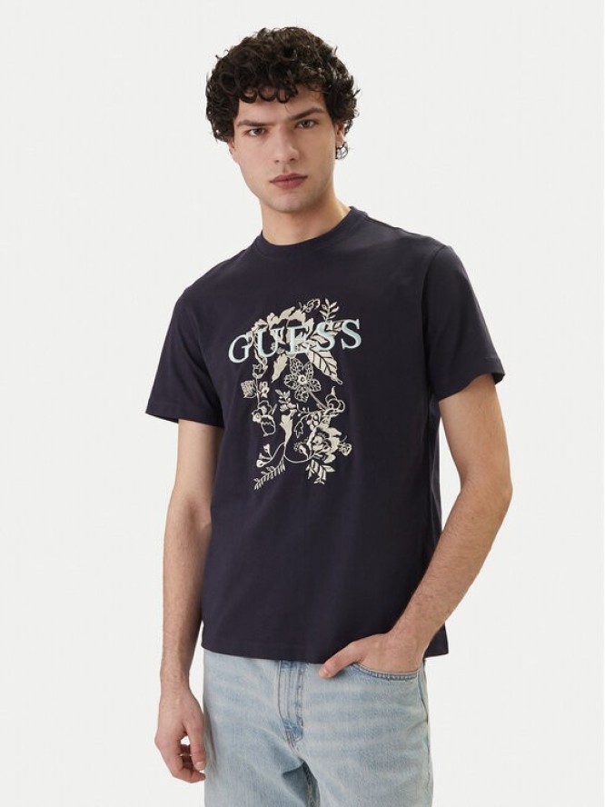Guess T-Shirt M6GI17 K3038 Granatowy Regular Fit