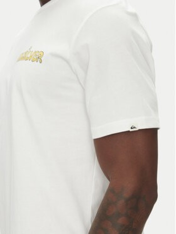 Quiksilver T-Shirt Ev Disconnect Effects EQYZT08049 Biały Regular Fit