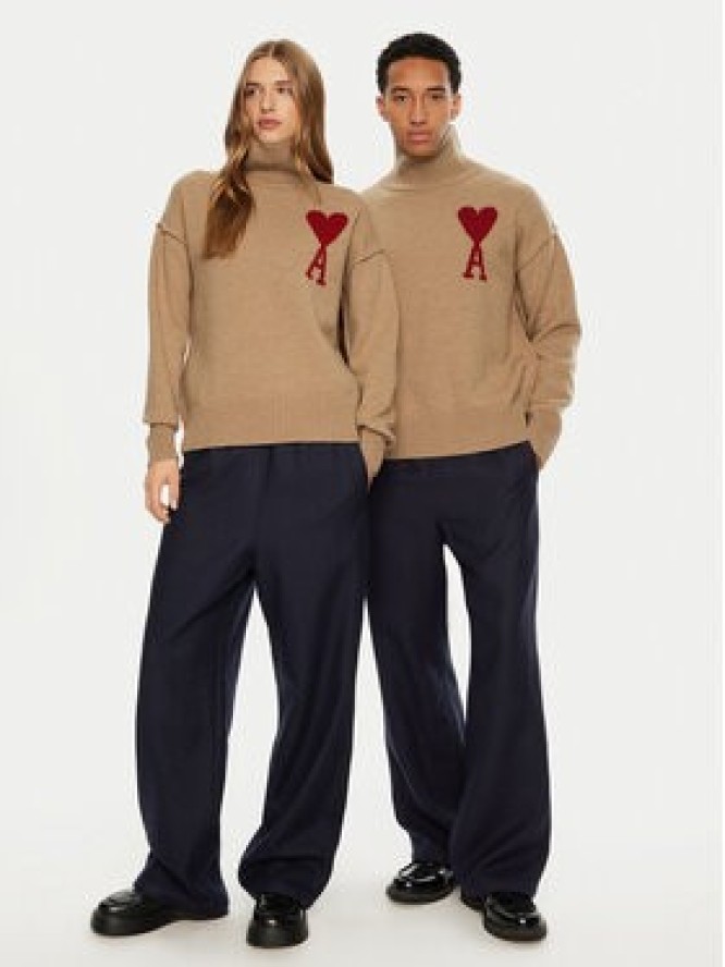 AMI Paris Spodnie dresowe UTR212.WV0018 Granatowy Regular Fit