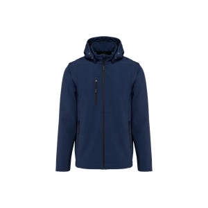 Kurtka 3-warstwowa z kapturem i odpinanymi rękawami Kariban Softshell